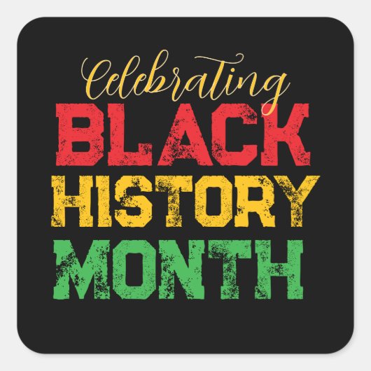 Celebrating Black History Month Personalized スクエアシール (正面)