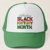 Celebrating Black History Month Typography キャップ (正面)