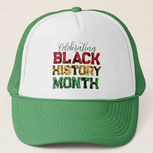 Celebrating Black History Month Typography キャップ (正面)