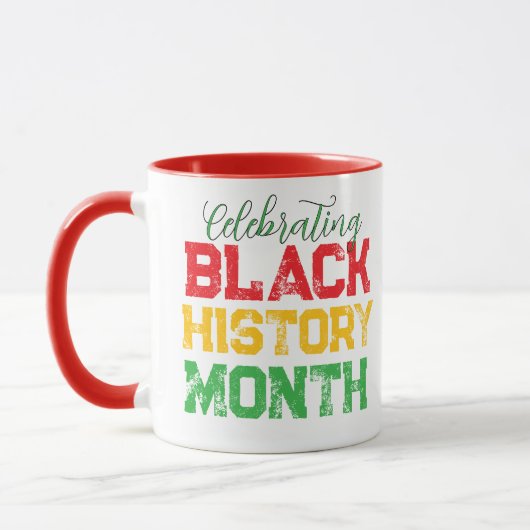 Celebrating Black History Month Typography マグカップ (左)