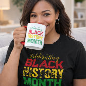 Celebrating Black History Month Typography マグカップ