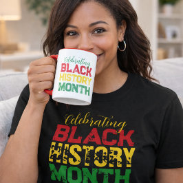 Celebrating Black History Month Typography マグカップ