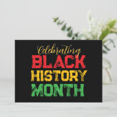 Celebrating Black History Month Typography 招待状 (スタンド正面)