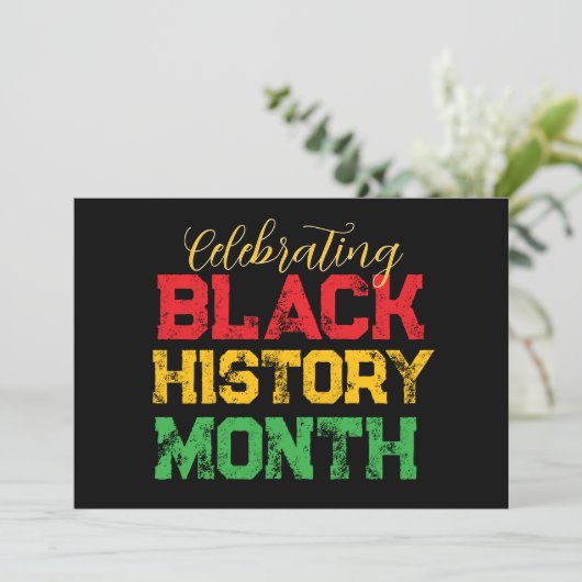 Celebrating Black History Month Typography 招待状 (スタンド正面)