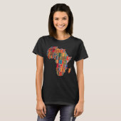 Celebrating Colorful African Map T-Shirt Tシャツ (正面フル)