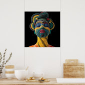 Celebrating Colorful Black Women Poster ポスター (キッチン)