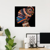 Celebrating Colorful Black Women Poster ポスター (ホームオフィス)