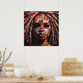 Celebrating Colorful Black Women Poster ポスター (キッチン)