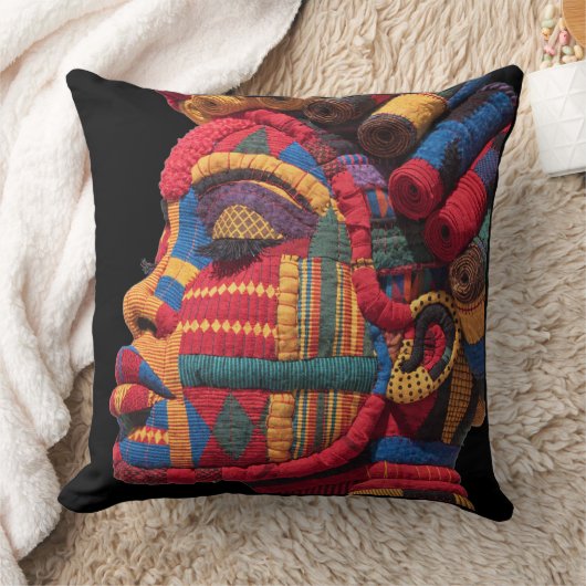 Celebrating Colorful Black Women Throw Pillow クッション (ブランケット)