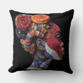 Celebrating Colorful Black Women Throw Pillow クッション (正面)