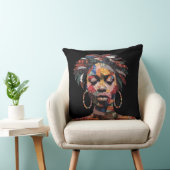 Celebrating Colorful Black Women Throw Pillow クッション (椅子)