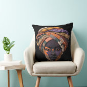 Celebrating Colorful Black Women Throw Pillow クッション (椅子)
