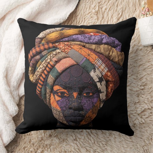 Celebrating Colorful Black Women Throw Pillow クッション (ブランケット)