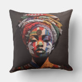 Celebrating Colorful Black Women Throw Pillow クッション (裏面)