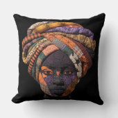 Celebrating Colorful Black Women Throw Pillow クッション (正面)