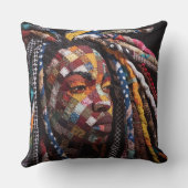 Celebrating Colorful Black Women Throw Pillow クッション (裏面)