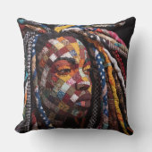 Celebrating Colorful Black Women Throw Pillow クッション (正面)