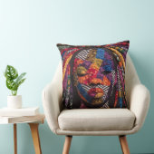 Celebrating Colorful Black Women Throw Pillow クッション (椅子)