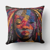 Celebrating Colorful Black Women Throw Pillow クッション (裏面)
