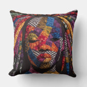 Celebrating Colorful Black Women Throw Pillow クッション (正面)