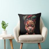 Celebrating Colorful Black Women Throw Pillow クッション (椅子)