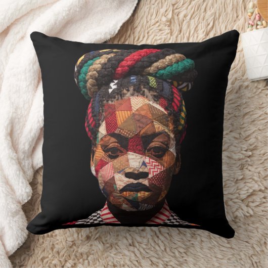 Celebrating Colorful Black Women Throw Pillow クッション (ブランケット)
