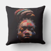 Celebrating Colorful Black Women Throw Pillow クッション (裏面)
