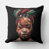 Celebrating Colorful Black Women Throw Pillow クッション (正面)