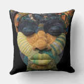 Celebrating Colorful Black Women Throw Pillow クッション (裏面)