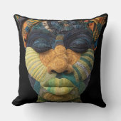 Celebrating Colorful Black Women Throw Pillow クッション (正面)