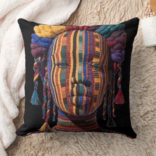 Celebrating Colorful Black Women Throw Pillow クッション (ブランケット)