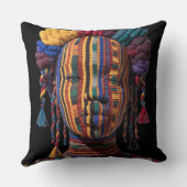 Celebrating Colorful Black Women Throw Pillow クッション (裏面)