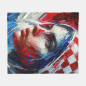 Celebrating Croatia Journey Through Art, sport フリースブランケット (正面(横))