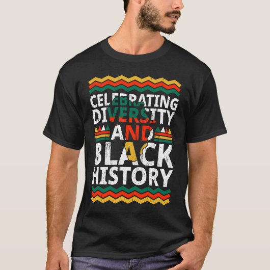 Celebrating Diversity And Black History African Am Tシャツ (正面)