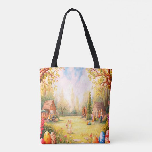 Celebrating Easter Joy on the Front and Back of a トートバッグ (裏面)