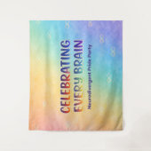 Celebrating Every Brain Neurodivergent Pride タペストリー (正面)