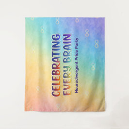Celebrating Every Brain Neurodivergent Pride タペストリー