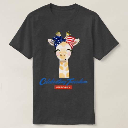 Celebrating Freedom 4th July - Cute Patriotic Gira Tシャツ (デザイン正面)