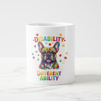 Celebrating French Bulldog Neurodiversity: Autism  ジャンボコーヒーマグカップ