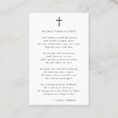 Celebrating Life Funeral Memorial Prayer Card 名刺 (裏面)