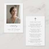 Celebrating Life Funeral Memorial Prayer Card 名刺 (正面/裏面)