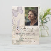 Celebrating Life Lavander Butterfly Photo Funeral プログラム (スタンド正面)