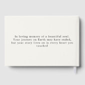 Celebrating Life of Custom Memorial Ivory White  ゲストブック (裏面)