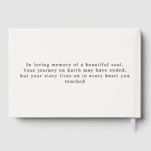 Celebrating Life of Custom Memorial Ivory White ゲストブック (裏面)