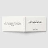 Celebrating Life of Custom Memorial Ivory White  ゲストブック (全面)