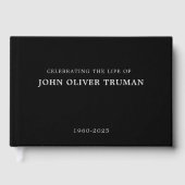 Celebrating Life of Personalized Memorial black  ゲストブック (正面)