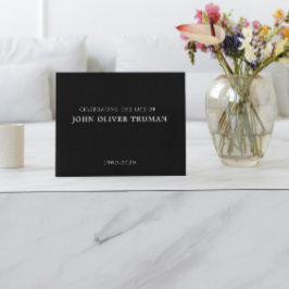 Celebrating Life of Personalized Memorial black  ゲストブック