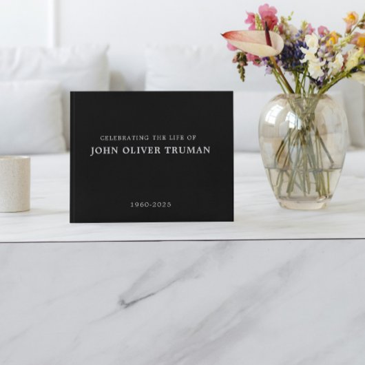 Celebrating Life of Personalized Memorial black  ゲストブック