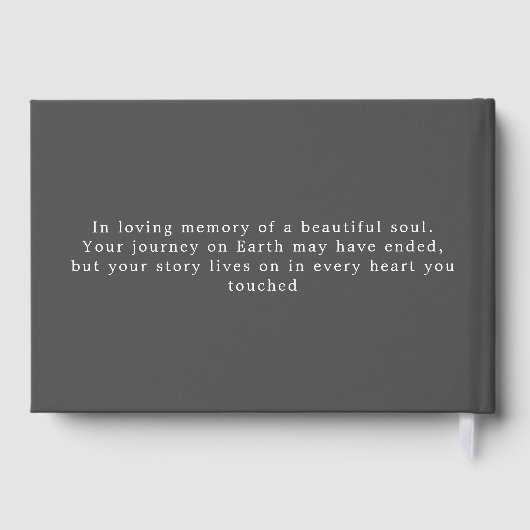 Celebrating Life of Personalized Memorial Funeral ゲストブック (裏面)