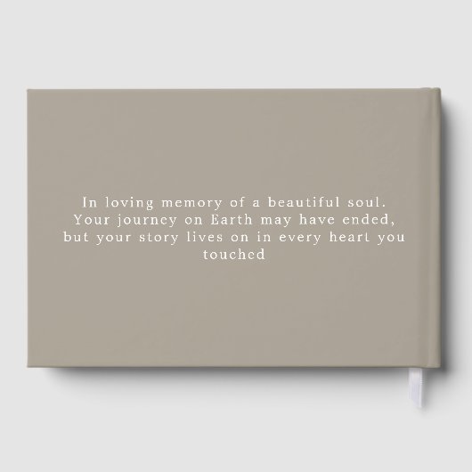 Celebrating Life of Personalized Memorial Funeral ゲストブック (裏面)